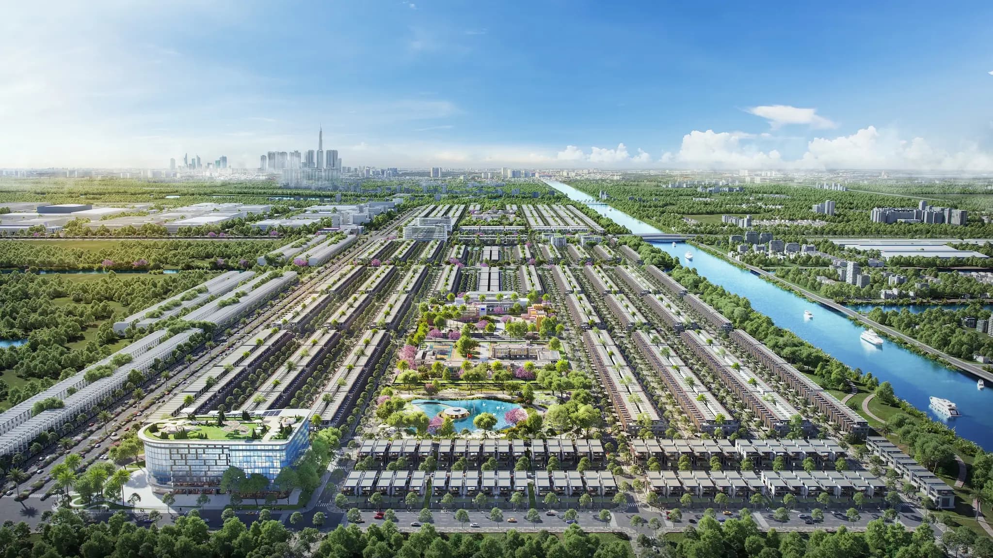 Lợi thế phong thủy ven sông Vàm Cỏ Đông